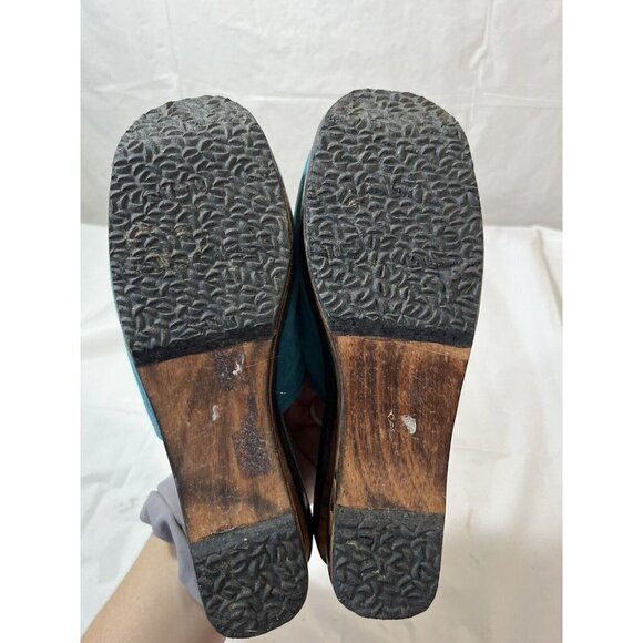 Vintage CHA CHA  Wood Carved Wedge clog Womens Size 6.5 - Picture 10 of 11